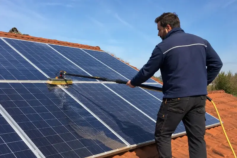 Nettoyage et entretien de panneaux solaires à Saint-Julien-les-Rosiers